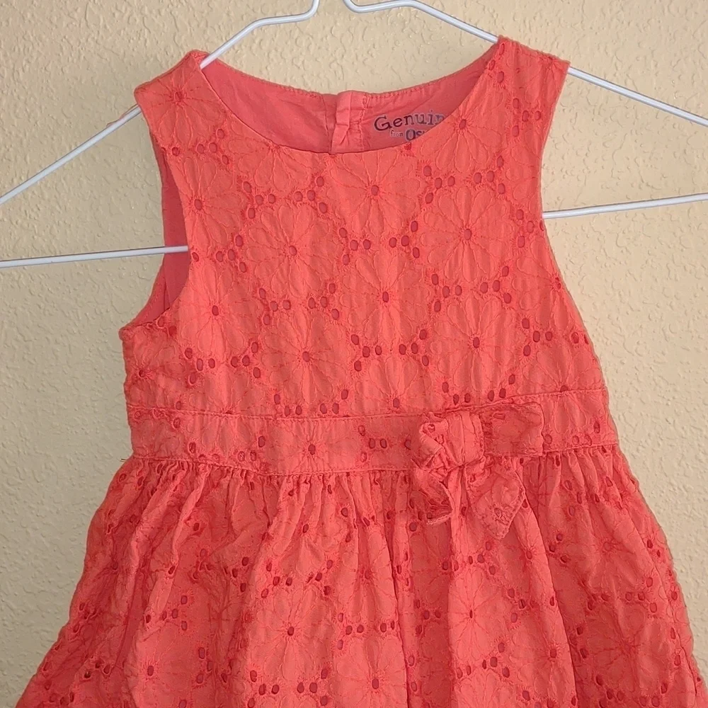 Genuine Kids Oshkosh Sleeveless Eyelet Dress Size 2T
